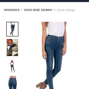 Revtown High-Rise Skinny Jeans in Dusk Indigo